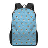 Blue Jack Russell Terrier Pattern Print 17 Inch Backpack