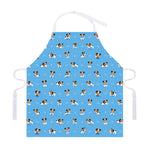 Blue Jack Russell Terrier Pattern Print Adjustable Apron