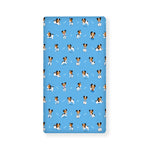 Blue Jack Russell Terrier Pattern Print Baby Crib Sheet