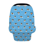 Blue Jack Russell Terrier Pattern Print Baby Seat Cover