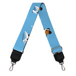Blue Jack Russell Terrier Pattern Print Bag Strap