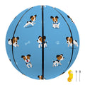 Blue Jack Russell Terrier Pattern Print Basketball