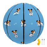 Blue Jack Russell Terrier Pattern Print Basketball