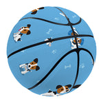 Blue Jack Russell Terrier Pattern Print Basketball
