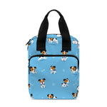 Blue Jack Russell Terrier Pattern Print Bible Tote Bag