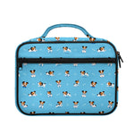 Blue Jack Russell Terrier Pattern Print Briefcase Bible Bag