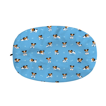 Blue Jack Russell Terrier Pattern Print Car Side Mirror Covers