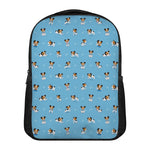 Blue Jack Russell Terrier Pattern Print Casual Backpack