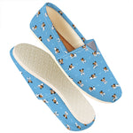 Blue Jack Russell Terrier Pattern Print Casual Shoes