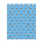 Blue Jack Russell Terrier Pattern Print Curtain