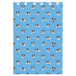 Blue Jack Russell Terrier Pattern Print Curtain