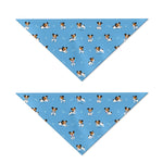 Blue Jack Russell Terrier Pattern Print Dog Bandana