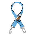Blue Jack Russell Terrier Pattern Print Dog Seat Belt