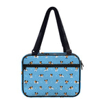 Blue Jack Russell Terrier Pattern Print Double Strap Bible Bag