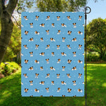 Blue Jack Russell Terrier Pattern Print Garden Flag