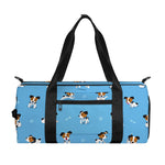 Blue Jack Russell Terrier Pattern Print Gym Bag