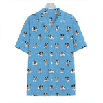 Blue Jack Russell Terrier Pattern Print Hawaiian Shirt