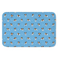 Blue Jack Russell Terrier Pattern Print Indoor Door Mat