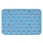Blue Jack Russell Terrier Pattern Print Indoor Door Mat