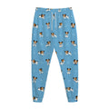 Blue Jack Russell Terrier Pattern Print Jogger Pants