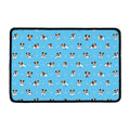 Blue Jack Russell Terrier Pattern Print Kitchen Mat