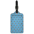 Blue Jack Russell Terrier Pattern Print Luggage Tag
