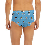 Blue Jack Russell Terrier Pattern Print Men's Briefs