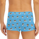 Blue Jack Russell Terrier Pattern Print Men's Short Boxer Briefs