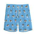 Blue Jack Russell Terrier Pattern Print Men's Athletic Shorts