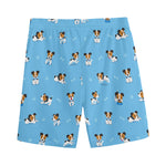 Blue Jack Russell Terrier Pattern Print Men's Sports Shorts