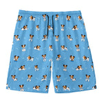 Blue Jack Russell Terrier Pattern Print Men's Swim Trunks