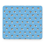 Blue Jack Russell Terrier Pattern Print Mouse Pad