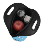 Blue Jack Russell Terrier Pattern Print Neoprene Lunch Bag