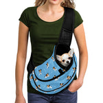Blue Jack Russell Terrier Pattern Print Pet Sling Carrier