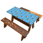 Blue Jack Russell Terrier Pattern Print Picnic Table Cover