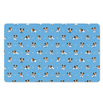 Blue Jack Russell Terrier Pattern Print Polyester Doormat