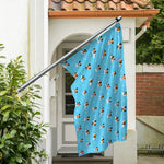 Blue Jack Russell Terrier Pattern Print Polyester Flag