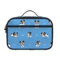 Blue Jack Russell Terrier Pattern Print Portable Lunch Bag