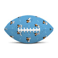 Blue Jack Russell Terrier Pattern Print Rugby Ball