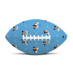 Blue Jack Russell Terrier Pattern Print Rugby Ball