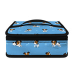Blue Jack Russell Terrier Pattern Print Small Lunch Bag