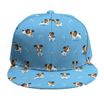 Blue Jack Russell Terrier Pattern Print Snapback Cap