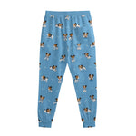 Blue Jack Russell Terrier Pattern Print Sweatpants