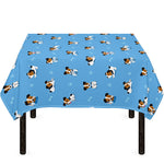 Blue Jack Russell Terrier Pattern Print Tablecloth