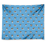 Blue Jack Russell Terrier Pattern Print Tapestry