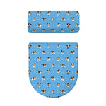 Blue Jack Russell Terrier Pattern Print Toilet Lid And Tank Cover Set