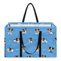 Blue Jack Russell Terrier Pattern Print Utility Tote Bag