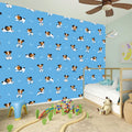 Blue Jack Russell Terrier Pattern Print Wall Sticker