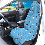 Blue Jack Russell Terrier Pattern Print Waterproof Car Seat Cover