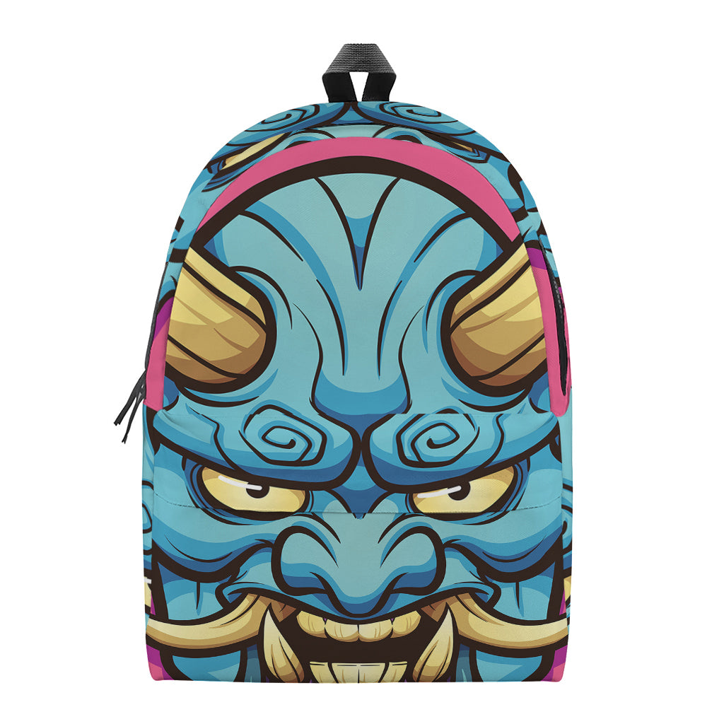 Blue Japanese Demon Print Backpack